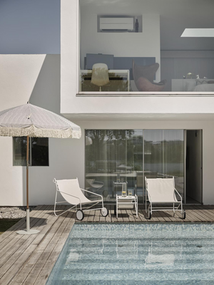 Brafab Gatsby parasoll Ø180 cm grårandigt