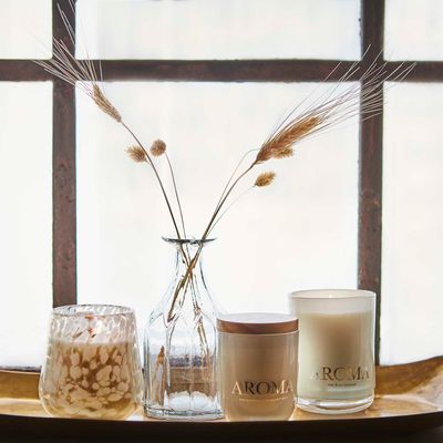 Affari of Sweden AROMA Doftljus S Vanilla cream, Brun/vit