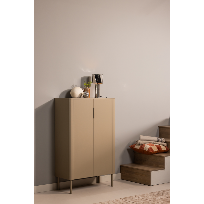 WOOOD Gunnar 2-Dörrars Skåp i Furu - Mud