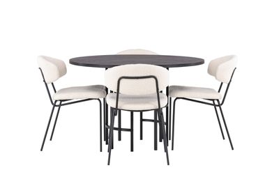 Venture Home Matgrupp Copenhagen med 4 Matstolar Chico