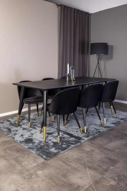 Venture Home Matgrupp Dipp med Velvet Stolar