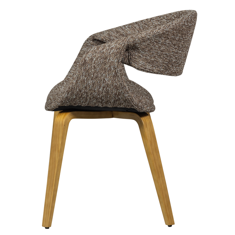 WOOOD Yossi Matstol Brun med Naturfärgade Träben 2 st