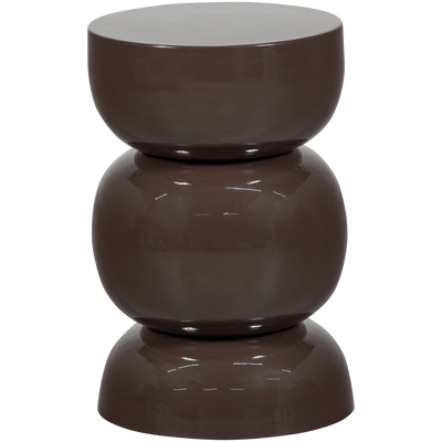 WOOOD BRENO Sidobord Metall Mörkbrun