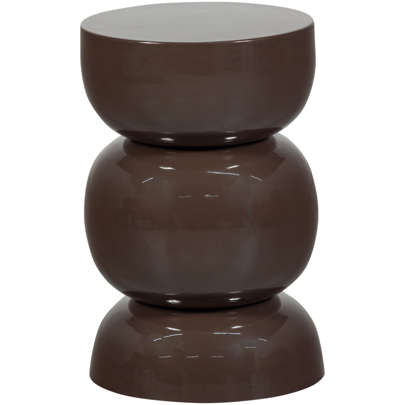 WOOOD BRENO Sidobord Metall Mörkbrun