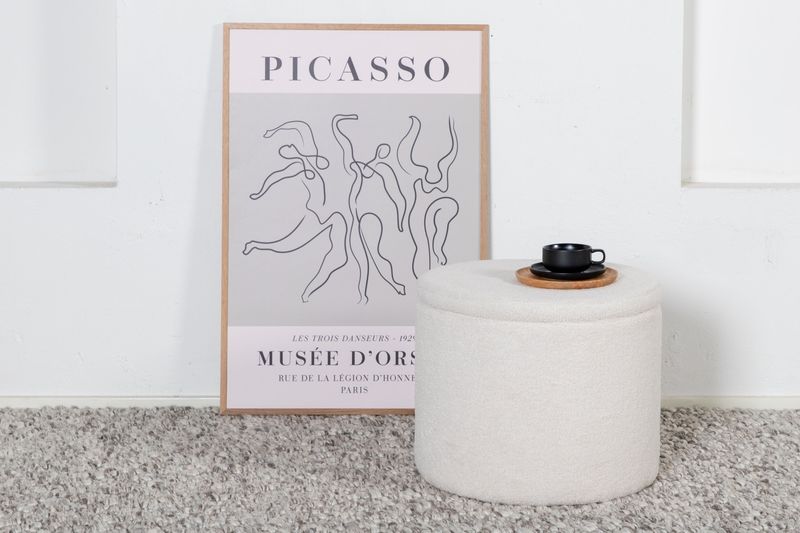 Venture Home Dunken Puff i Benvit Teddy