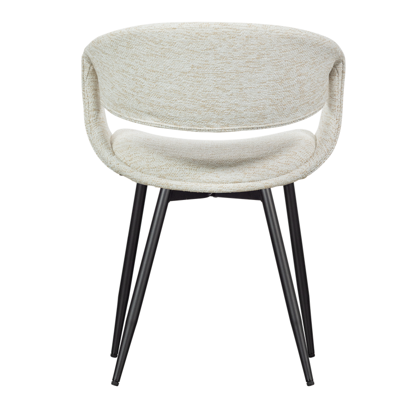 WOOOD Yossi Matstol i Naturlig Färg med Svart Metallben 2 st