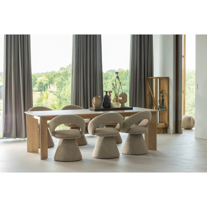 WOOOD Winter Svängbar Matstol i Naturlig Melange