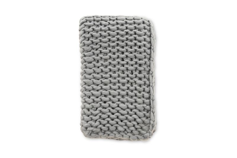 Venture Home Kate Pläd - Ljusgrå och Mysig