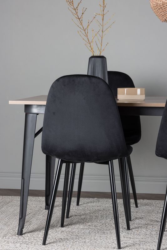 Venture Home Matgrupp Tempe med 4st matstolar Polar