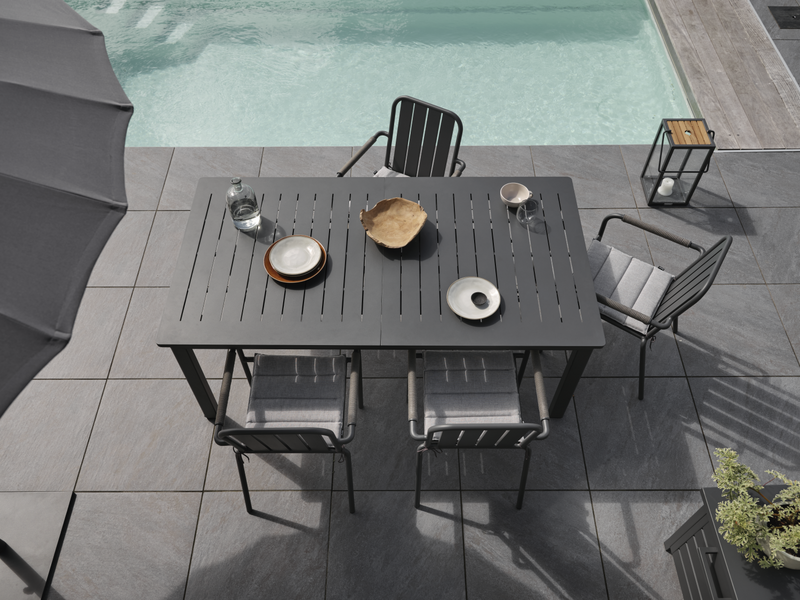 Brafab Lomma Matbord 100x194-312 cm Antracit