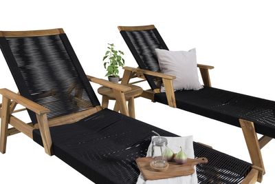 Venture Home Chania & Little John Sidobord ⌀40 Natur + Solstolar