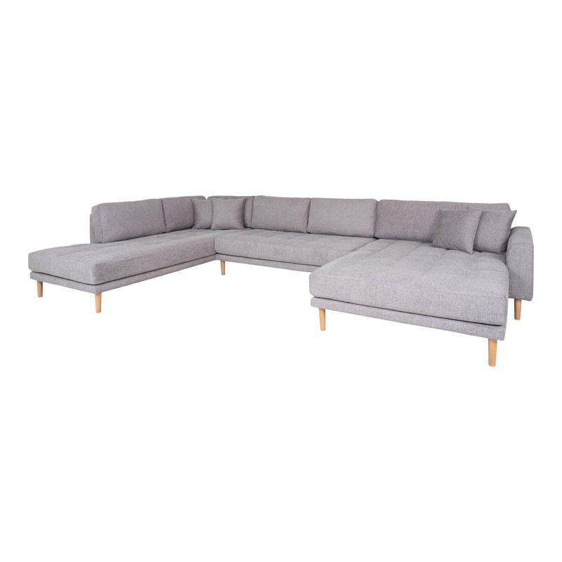 House Nordic Lido U-soffa Öppen Ände Ljusgrå