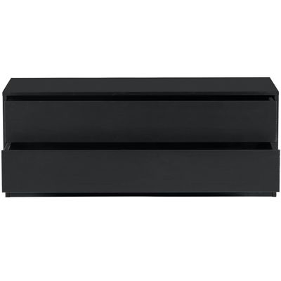 WOOOD FINCA TV-Bänk 100 cm Grenen Djup Svart