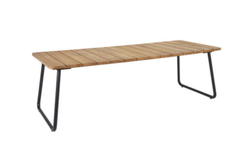 Brafab Nolli Matbord 90x175 cm Svart/Teak