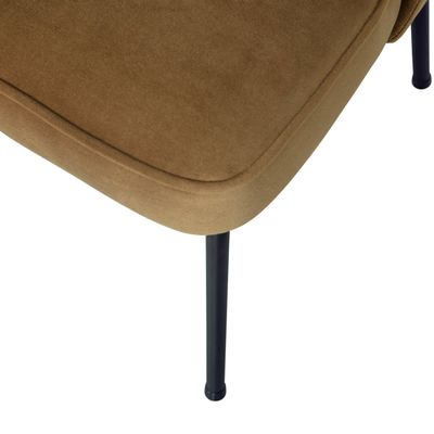 WOOOD Vogue Matstol i Sammet - Honungsgul 2 st