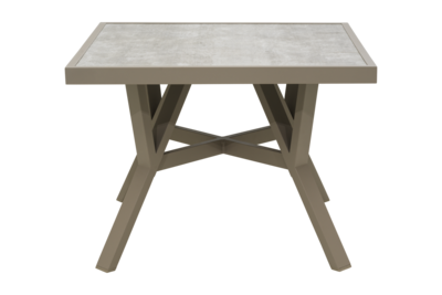 Brafab Samvaro bord 90x90 cm inkl glasskiva Khaki