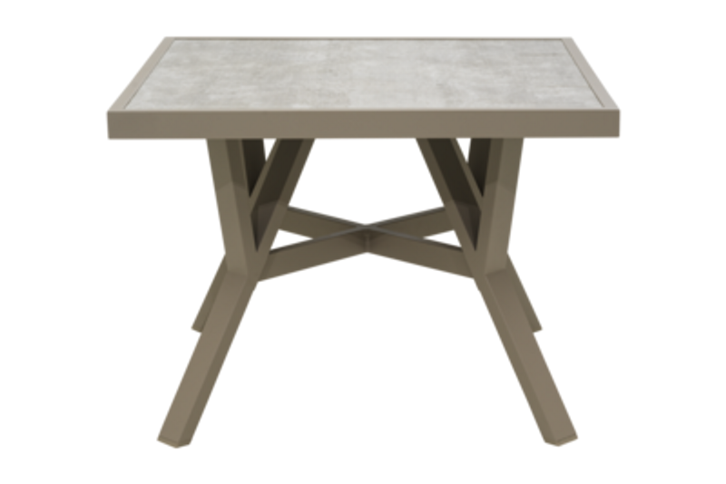 Brafab Samvaro bord 90x90 cm inkl glasskiva Khaki