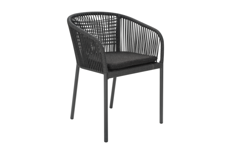 Brafab Delta Stol Antracit / Slate Rope / Teddy Black