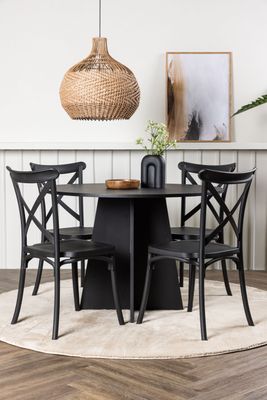 Venture Home Matgrupp Bootcut med 4st matstolar Crosett