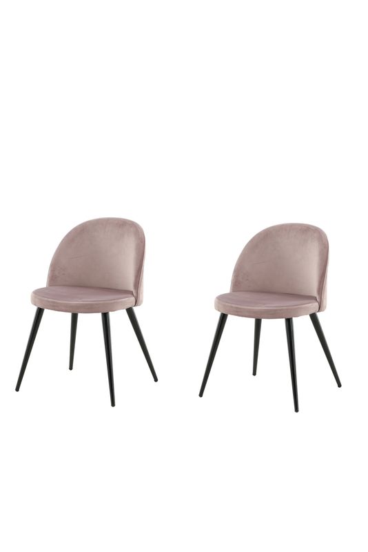 Venture Home Velvet Matstol 2-pack i Gammelrosa