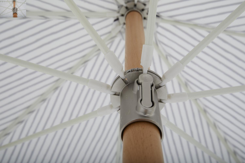 Brafab Gatsby parasoll Ø180 cm grårandigt