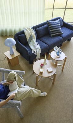 Hübsch Four Soffbord Natur (set om 2) ø68xh42cm, ø48xh55cm