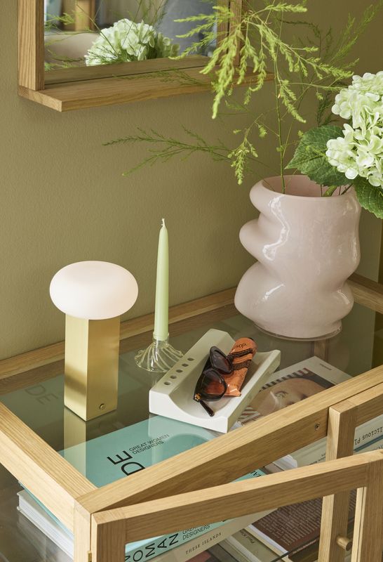 Hübsch Low Portable Lamp Mässing