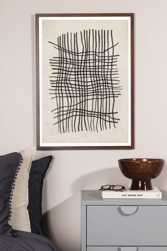 Venture Home Linework Poster Beige