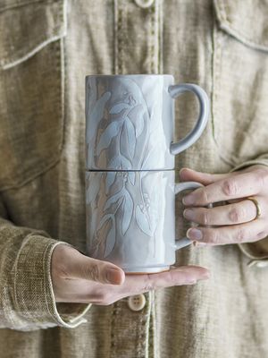 Bloomingville Aurora Mugg, Grå, Stengods - 4-pack