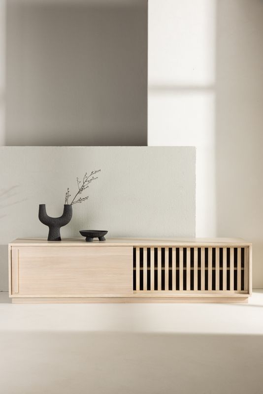 Venture Home Lugo TV-Bänk i vitputsad finish