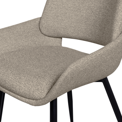 WOOOD Parade Matstol i Melangetextil Sand 2 st