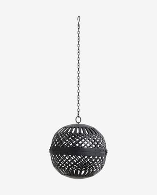 Nordal svarta järnlyktor med kedja, set om 3