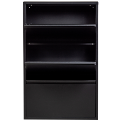 WOOOD SABINE 3-facks Skoskåp i Svart Metall