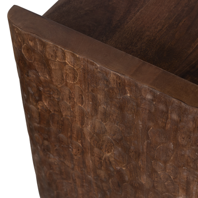 WOOOD Prop Bänk med Utformade Ben i Mangoträ Varmbrun