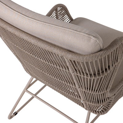 WOOOD Grace Loungestol i Stål och Tyg - Sand 2 st