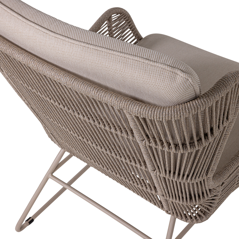 WOOOD Grace Loungestol i Stål och Tyg - Sand 2 st