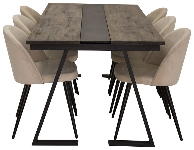 Venture Home Matgrupp Jakarta med stolarna Velvet