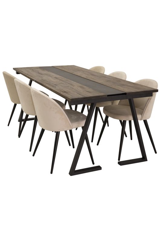 Venture Home Matgrupp Jakarta med stolarna Velvet