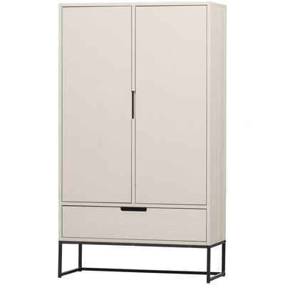 WOOOD SILAS 2-Dörrars Skåp i FSC-Certifierat Grenen, Dammfärgad