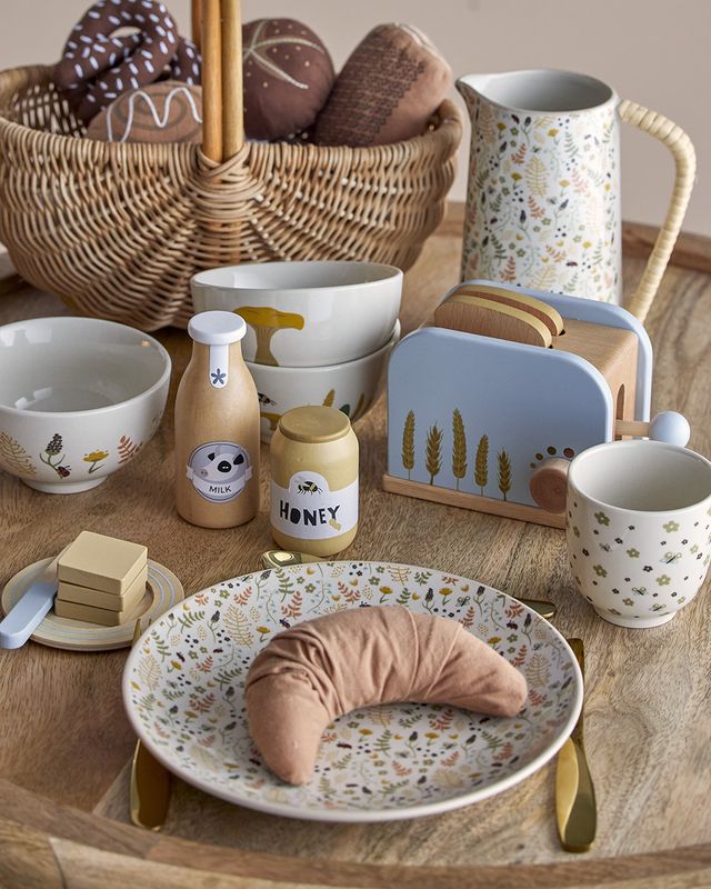 Bloomingville Mini Harvest Skål, Natur, Stengods - 6-pack