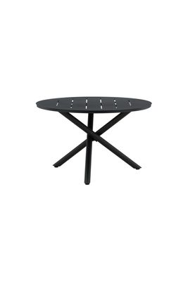 Venture Home Alma Runt Matbord i Svart Aluminium