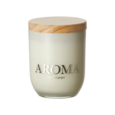 Affari of Sweden AROMA Doftljus S Pear & ginger, Brun/vit