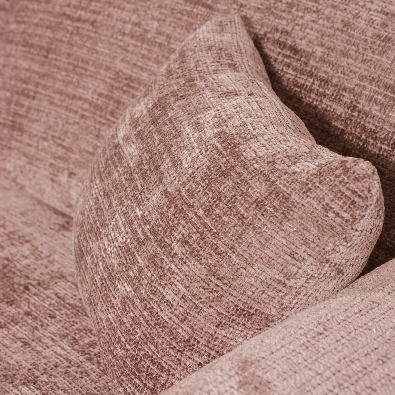 WOOOD Cloud Divansoffa Vänster Chenille Mullvad/Rosa