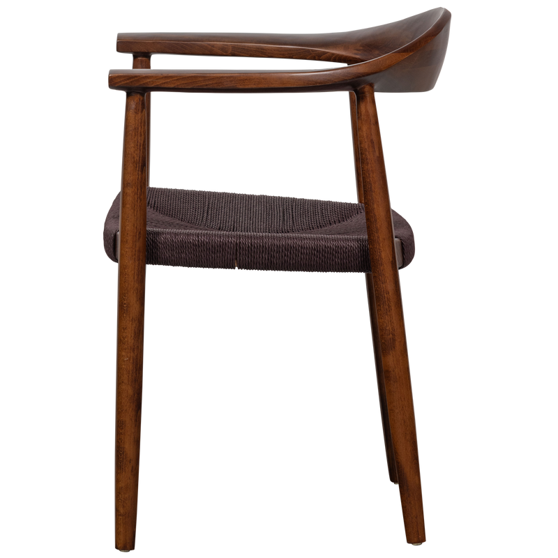 vtwonen Embrace matstol med flätad sits i bokträ mörkbrun 2 st