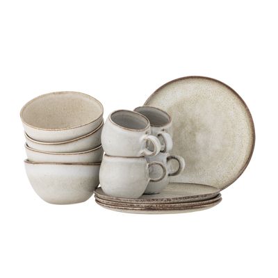 Bloomingville Sandrine Breakfast Set, Natur, Stengods