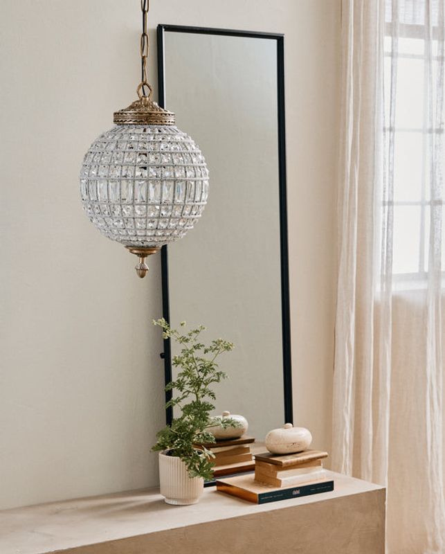 Nordal Crystal lampa med glasprismor, medium