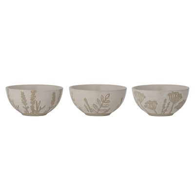 Creative Collection Primrose Skål, Natur, Stengods - 4-pack