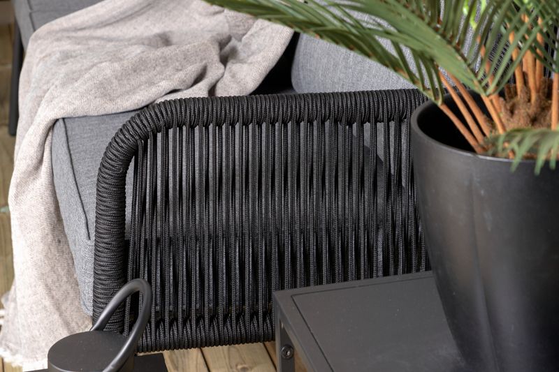 Venture Home Berlin Hörnsoffgrupp i Stål och Reptåg