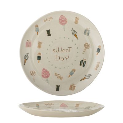 Bloomingville Mini Sweets Tallrik, Natur, Stengods - 6-pack