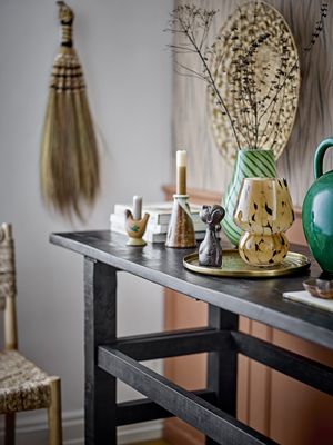 Bloomingville Riber Konsolbord, Svart, Återvunnet Trä